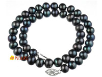 8-9mm peacock green cultured freshwater pearl necklace online