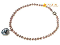 7-8mm lavender cultured freshwater pearl necklace wholesale