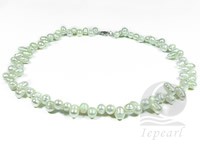 6-7mm white side-drilled freshwater pearl necklace wholesale