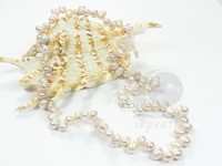6-7mm purple side-drilled fresh water pearl necklace wholesale