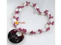 17" two strands twisted cross pearl necklace wholesale online