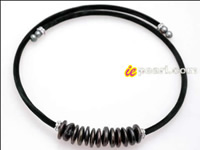 Wholesale leather & 12mm olivegreen coin pearl necklace online