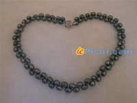 hand knotted black rice pearl necklace wholesale