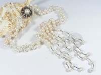 clearance selling 6-7mm potato pearl hand-knotted necklace