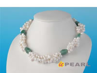 screwy 6-7mm white top-drilled pearl necklace on sale