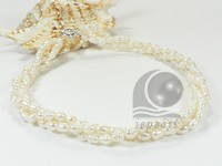 Clearance sale 5-6mm white rice pearl twist necklace online