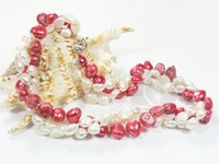 Final sale freshwater nugget pearl triple twisted necklace