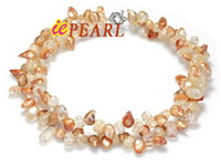 Wholesale freshwater pearl necklaces with citrine crytal