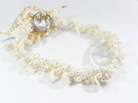 Wholesale 3 twisted strands freshwater top drill pearl necklace