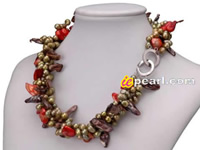 Wholesale 3 twisted strands top drill pearl necklace online