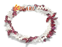 Twisted blister & topdrill freshwater pearl necklace wholesale