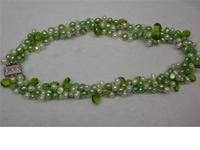 Sell twisted sidedrilled & smooth on both sides pearl necklace