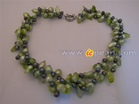 Wholesale 2 strands twisted blister freshwater pearl necklace