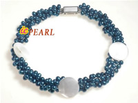 Wholesale twisted 6-7mm potato freshwater pearl necklace