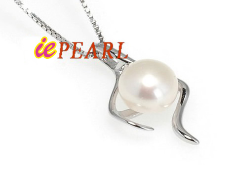 Wholesale 9-9.5mm freshwater pearl pendant in low price