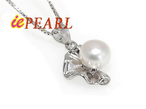Wholesale 8-8.5mm freshwater pearl pendant in low price