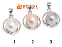 Wholesale 9.5-10mm freshwater pearl pendant in a ring