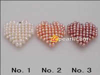 hand knotted pearl heart pendant wholesale online