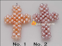 hand knotted pearl cross pendant wholesale online