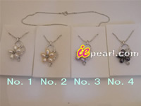 Freshwater potato pearl flower pendant in multicolor wholesale