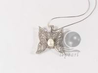 wholesale 3cm white butterfly shape freshwater pearl pendant