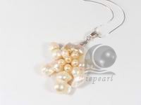 wholesale 4.5*6cm white and pink freshwater pearl pendant