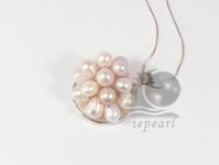 wholesale 3cm purple round rice freshwater pearl pendant