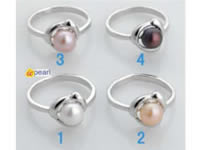 6.5-7mm freshwater pearl ring 18K GP mounting