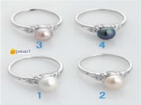 7-7.5mm FW pearl ring with 18KGP mounting.