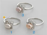 7.5-8mm FW pearl ring with 18KGP mounting