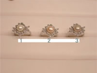 7.5-8mm freshwater  pearl ring with 18KGP mounting