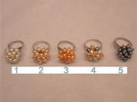 4-5mm potato pearls ring with an adjustable 18KGP mounting