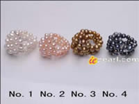 Hand knotted freshwater pearl dinner rings wholesale