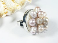 multicolor freshwater pearl ring
