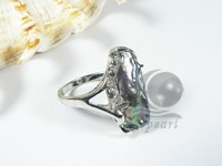 <strong>product title</strong>: natural black lute shape freshwater pearl ring  <strong>price</strong>: $3.50<br /> <str