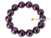 14mm round amethyst bracelet wholesale in low price
