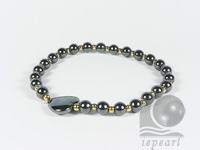 black hematite beaded stretchy bracelet wholesale