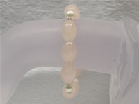 9*12mm rose quartz bracelet in 7.5 inches wholesale