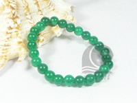 8mm green round jade stretchy bracelet