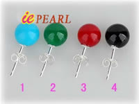 wholesale 8mm different gemstone beads earring studs online