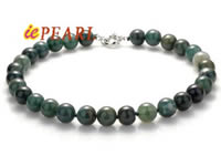 Wholesale 13mm round multicolor jade necklace online
