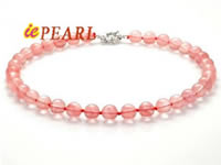 10mm round cherry quartz gemstone necklace wholesale