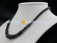 16" Black Agate necklace in Round shape wholesale online
