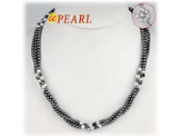 wholesale gorgeous hematite necklaces, mixed white pearl