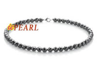 wholesale twisted hematite bead necklace, simple style