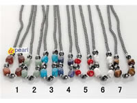 handmade beaded necklce making with hematite gemstone