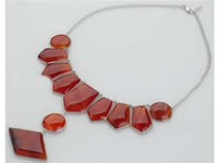 wholesale red veins agate beaded necklace jewelry