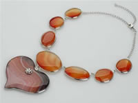 wholesale red veins agate beaded necklace jewelry