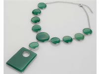 wholesale green veins agate beaded necklace jewelry