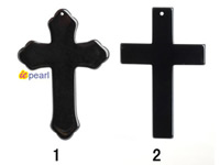 wholesale black hematite cross beads, 34*48mm & 32*50mm